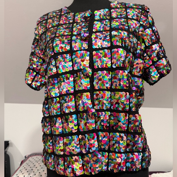 Micheal Simon Rare Sequined Sweater - Picture 1 of 7